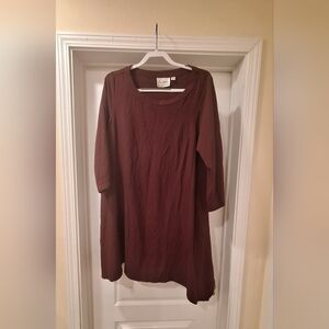 Women's Linea by Louis Dell'Olio‎ Dress Tunic Size Large Burgundy